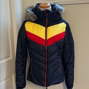 Women's IcePeak Colorblock retro Puffer ski Jacket size small